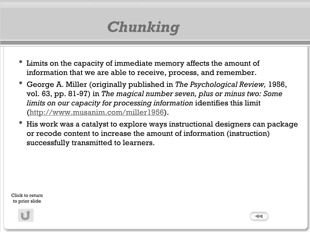 chunking