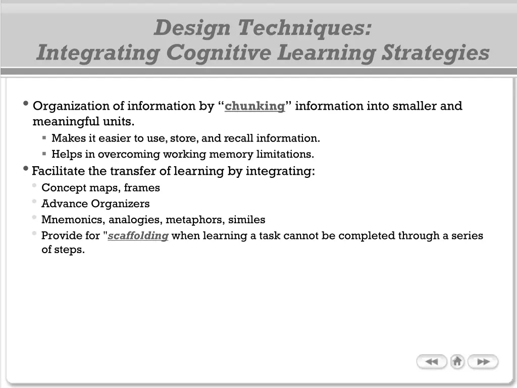 design techniques