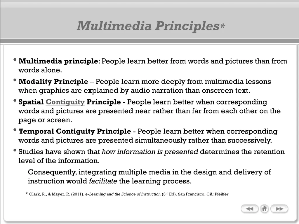 multimedia principles