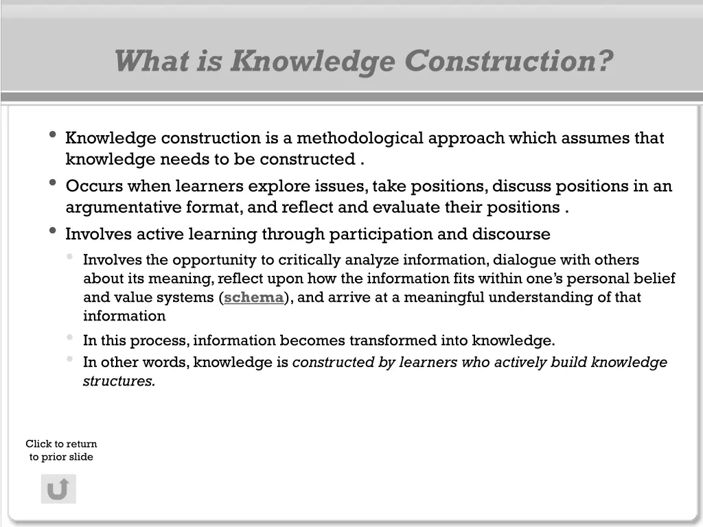 what is knowledge construction