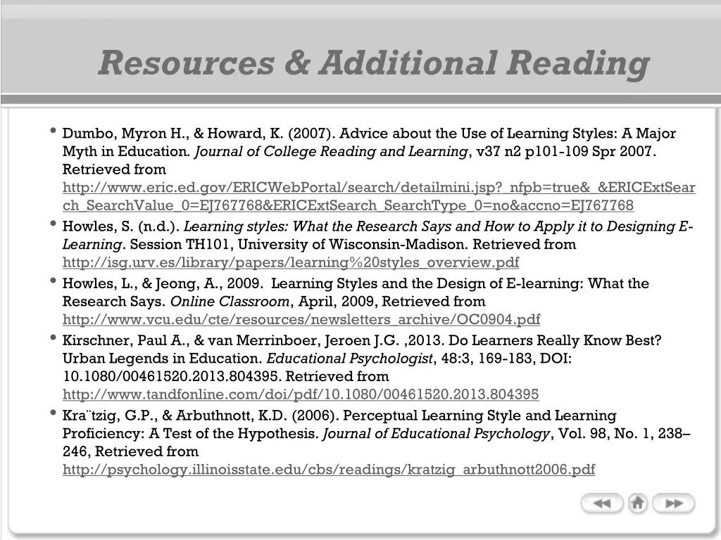 resources additional reading 1