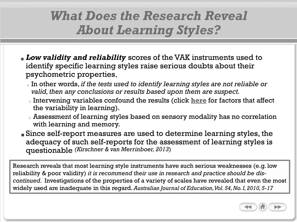 what does the research reveal about learning 2