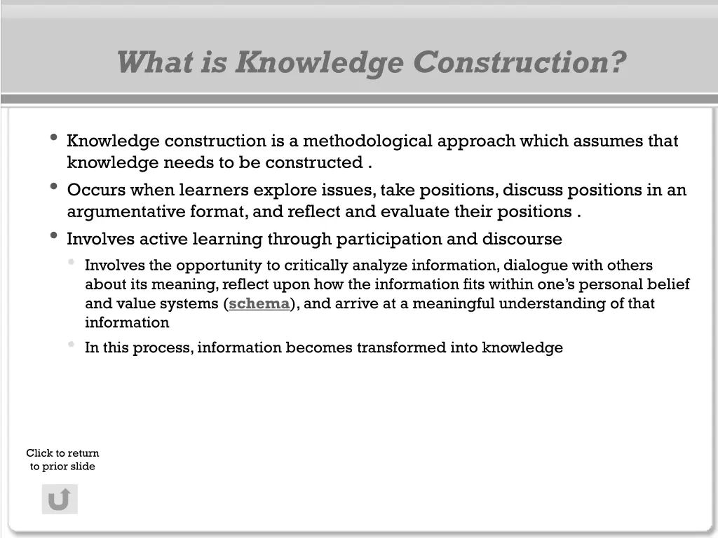 what is knowledge construction