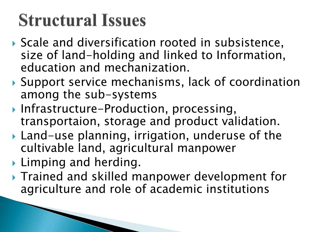 scale and diversification rooted in subsistence