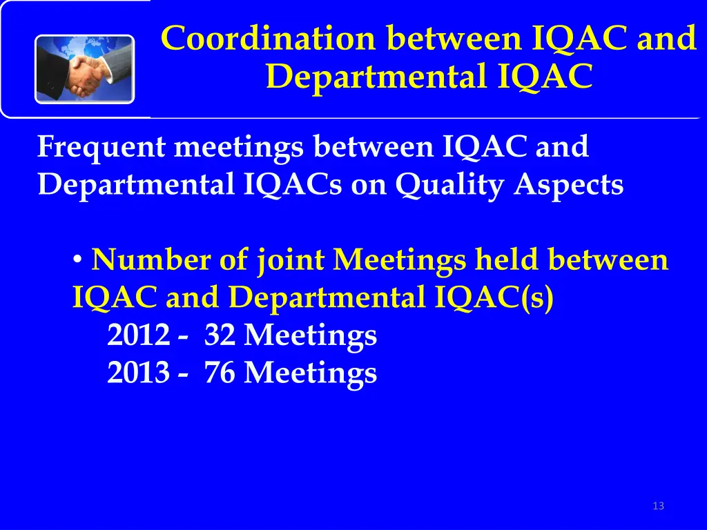 coordination between iqac and departmental iqac