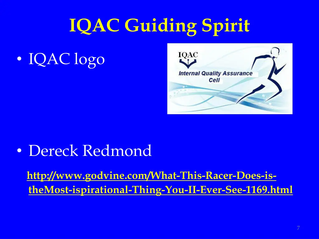 iqac guiding spirit