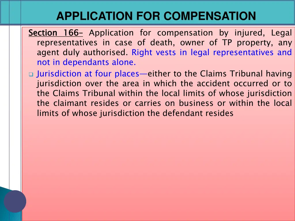 application for compensation