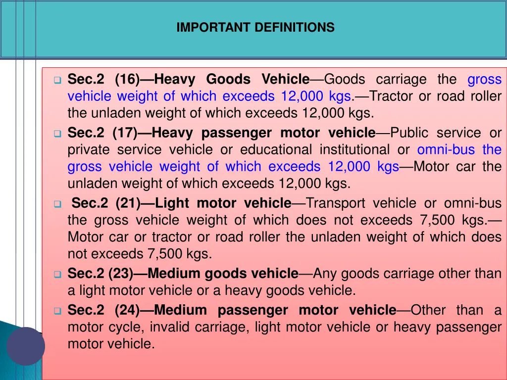 important definitions 1