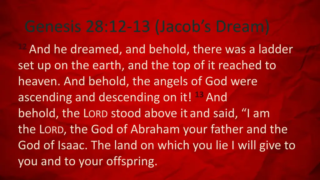 genesis 28 12 13 jacob s dream