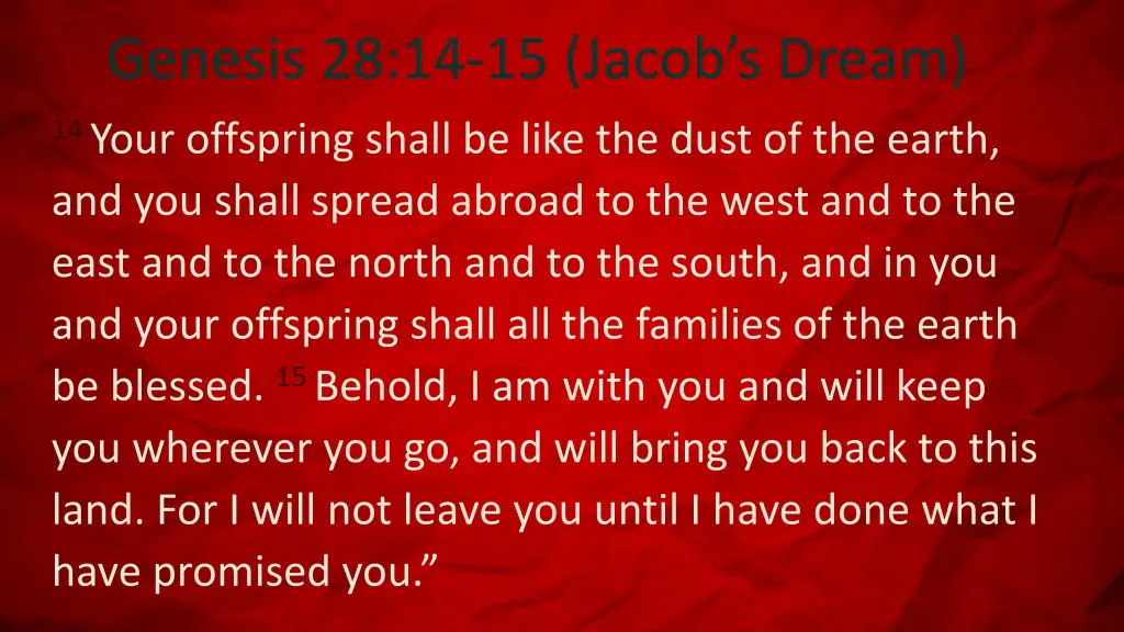 genesis 28 14 15 jacob s dream