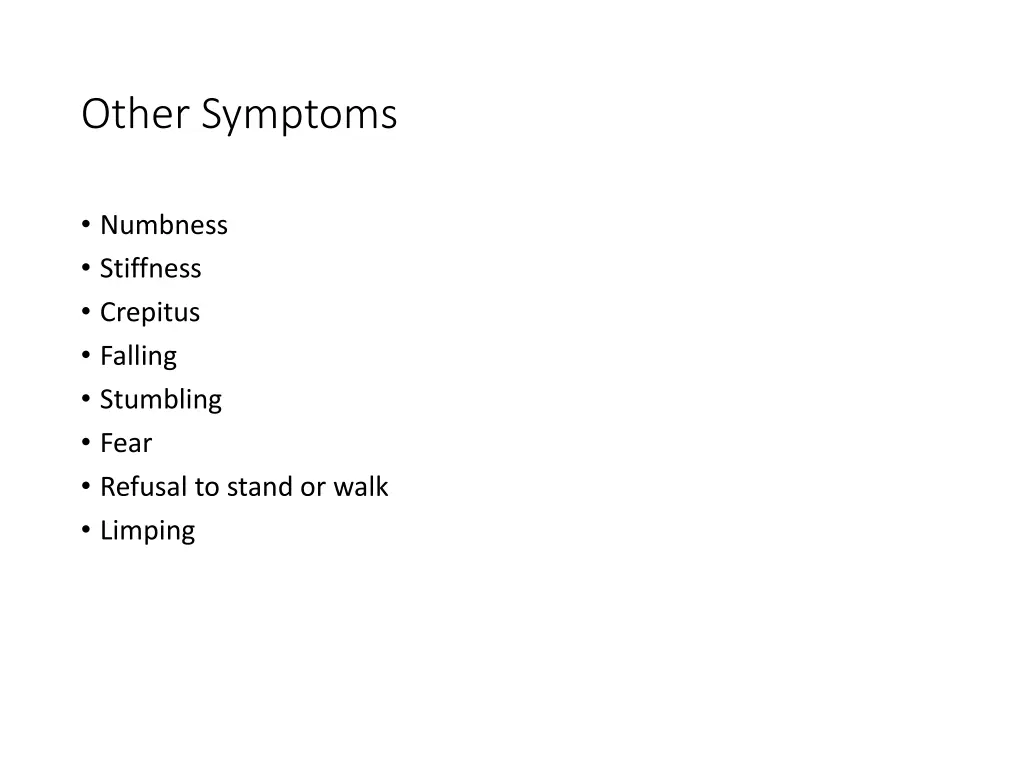 other symptoms