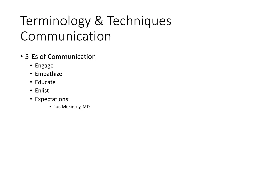 terminology techniques communication