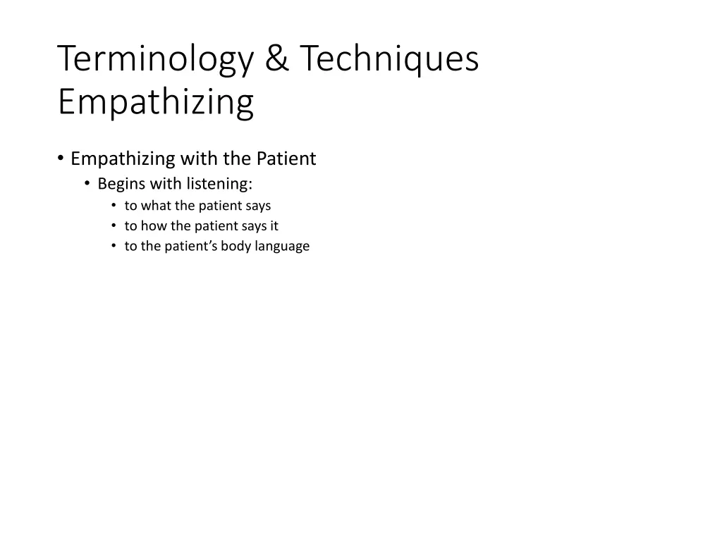 terminology techniques empathizing