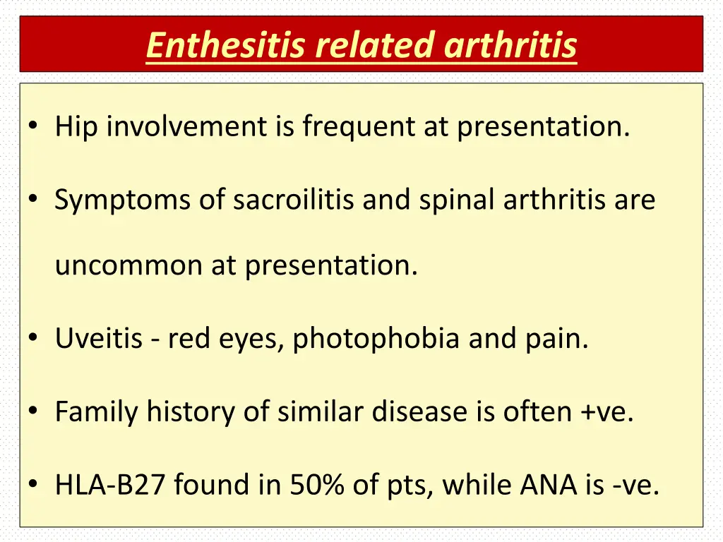 enthesitis related arthritis 1