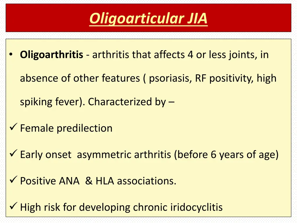 oligoarticular jia