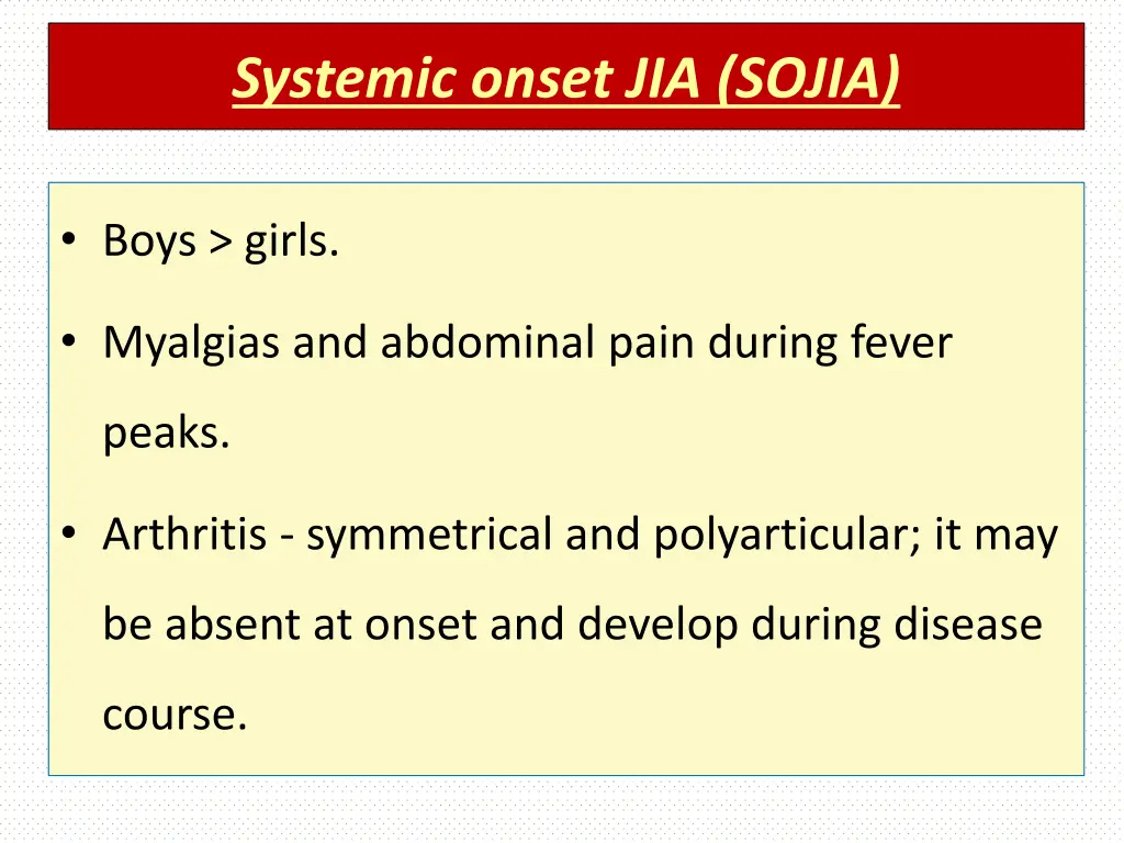 systemic onset jia sojia 1