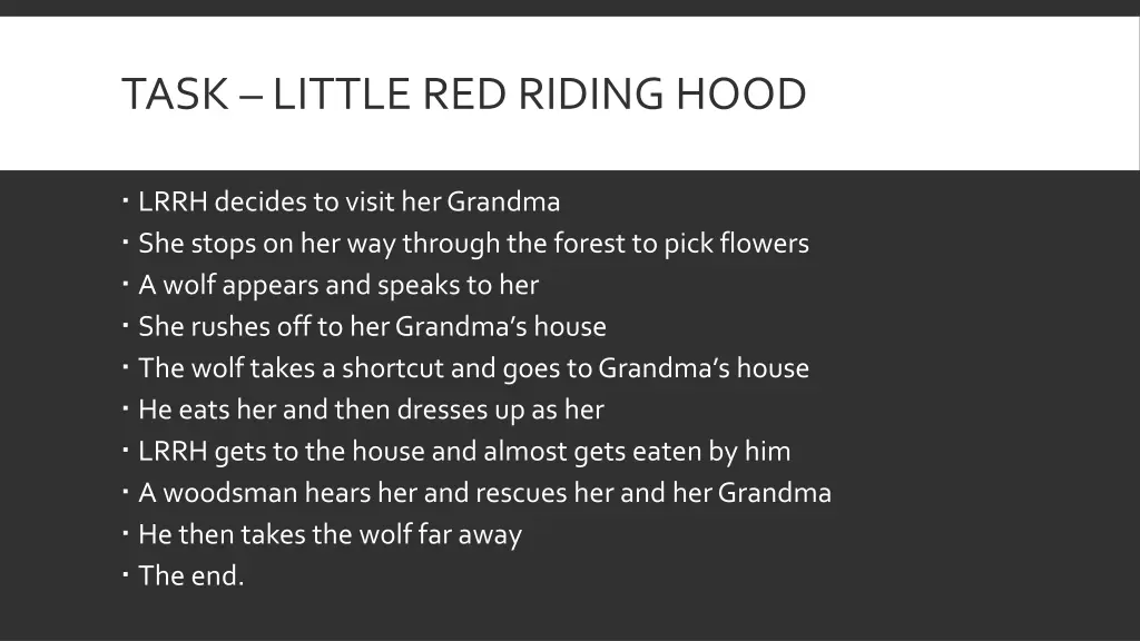 task little red riding hood