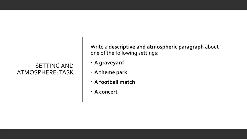 write a descriptive and atmospheric paragraph