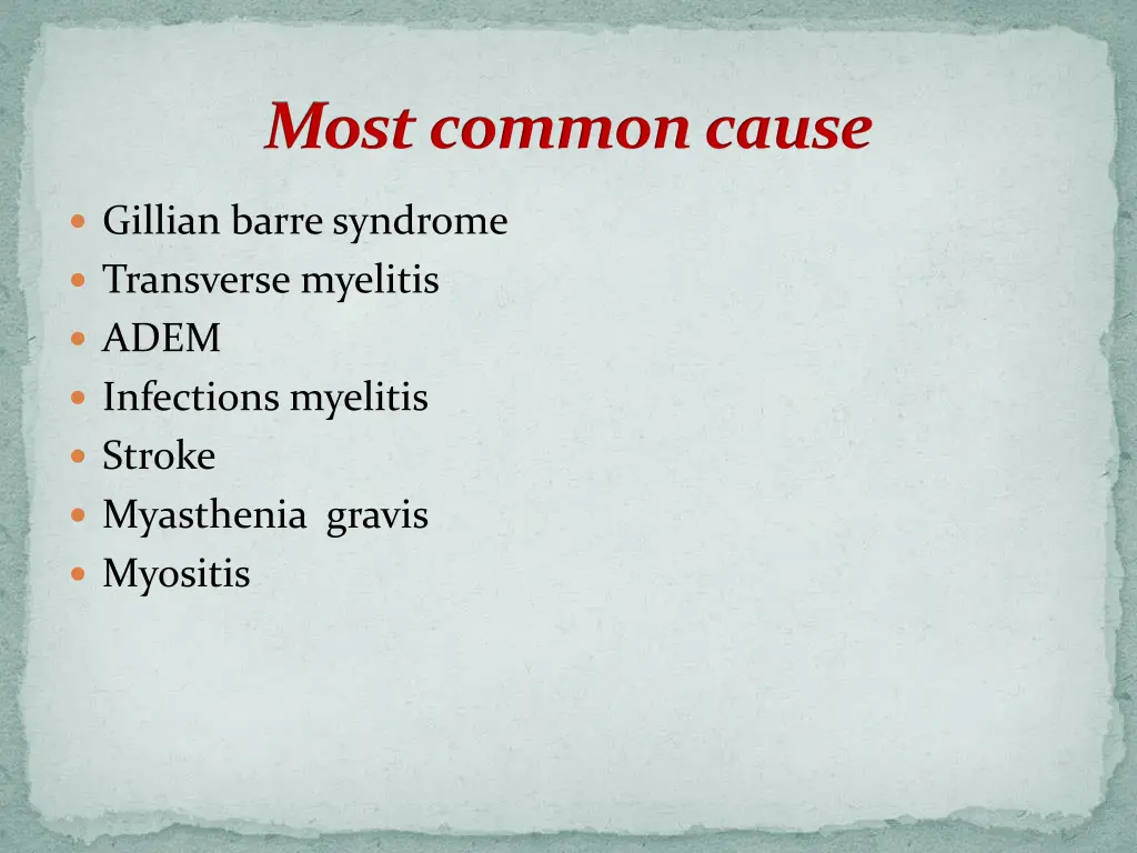 most common cause