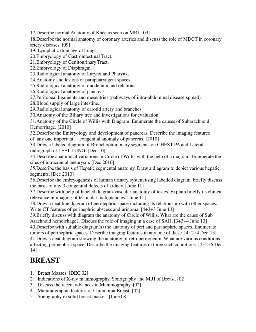 17 describe normal anatomy of knee as seen