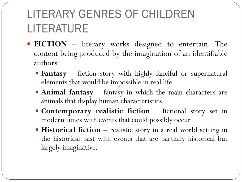 literary genres of children literature 2