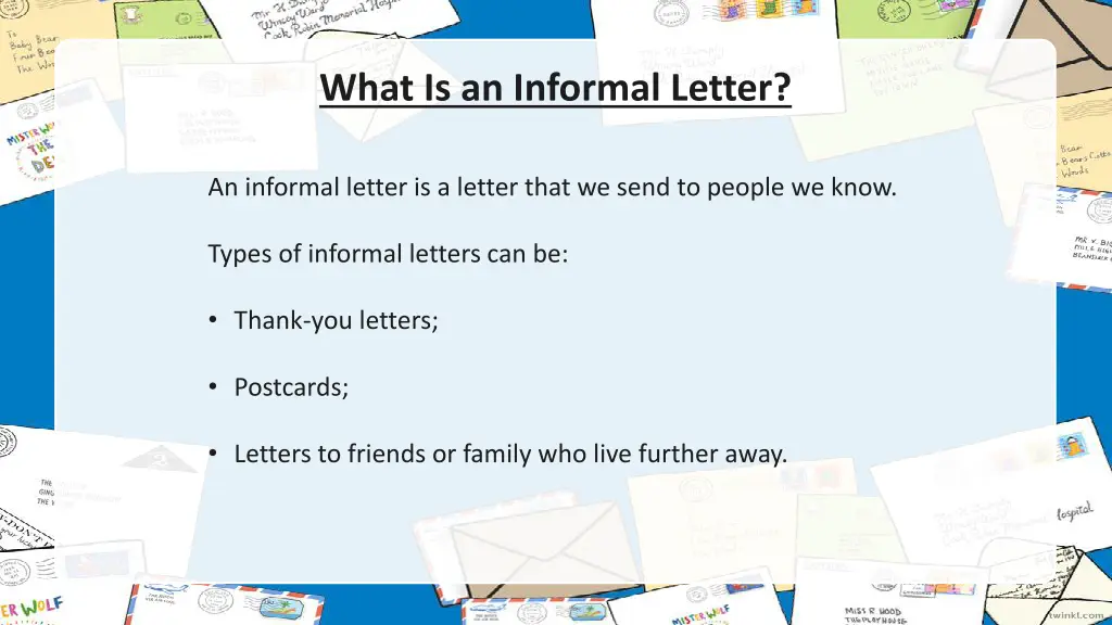 what is an informal letter