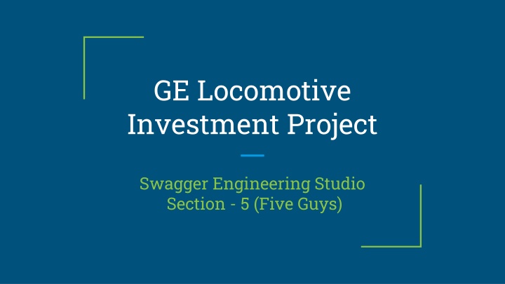 ge locomotive investment project