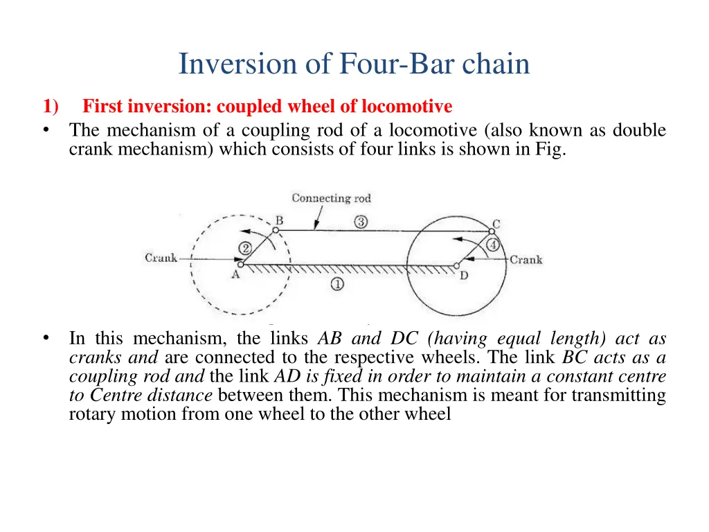 inversion of four bar chain