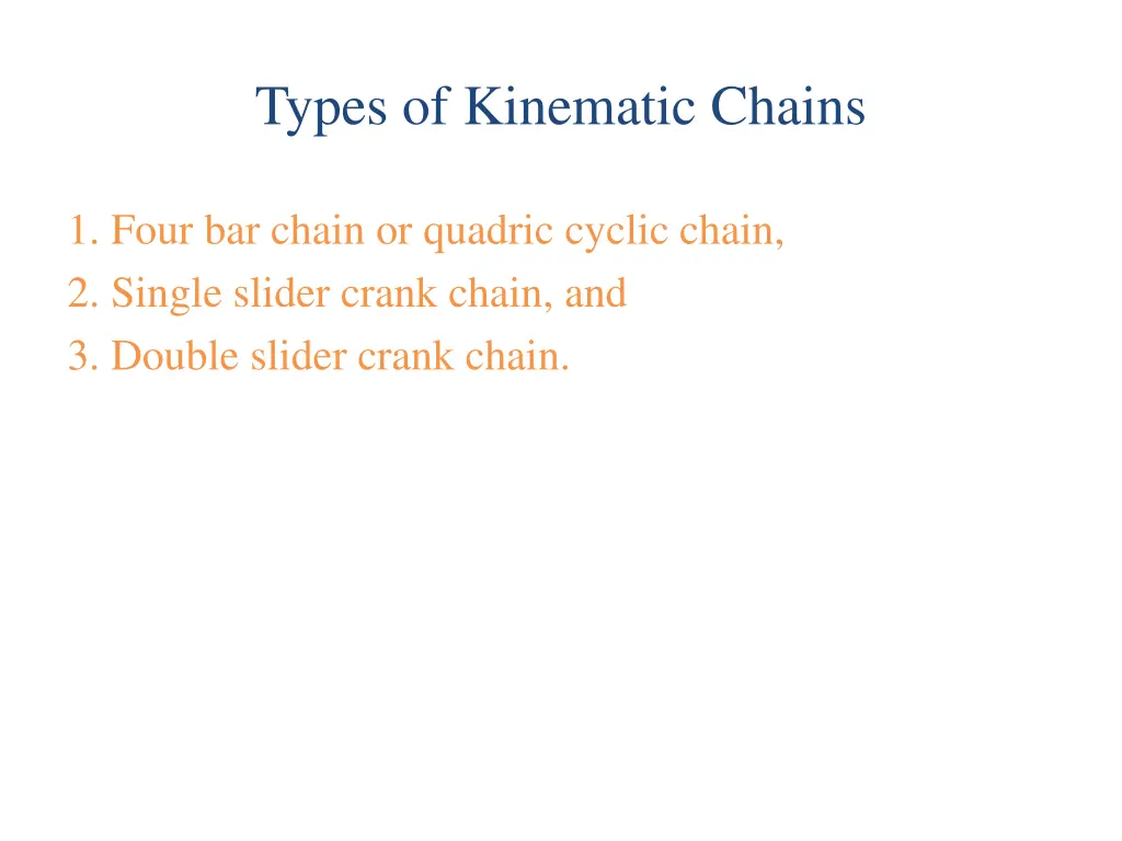 types of kinematic chains