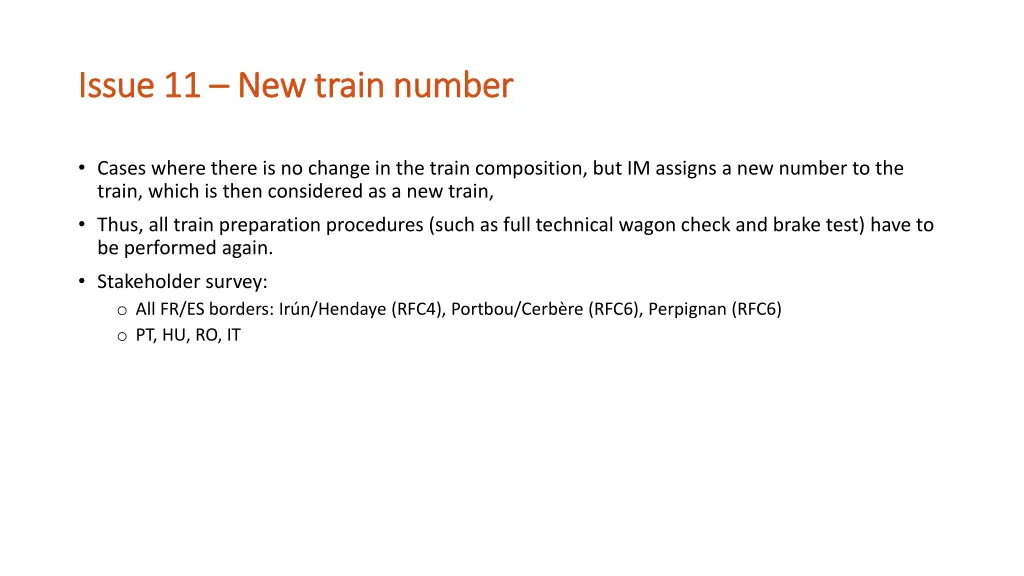 issue 11 issue 11 new train number new train