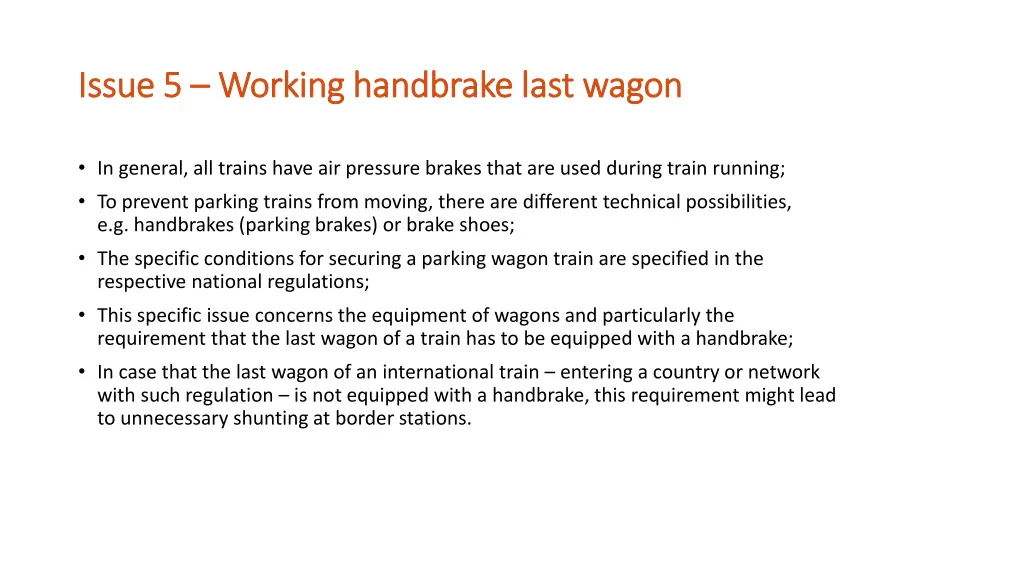 issue 5 issue 5 working handbrake last wagon