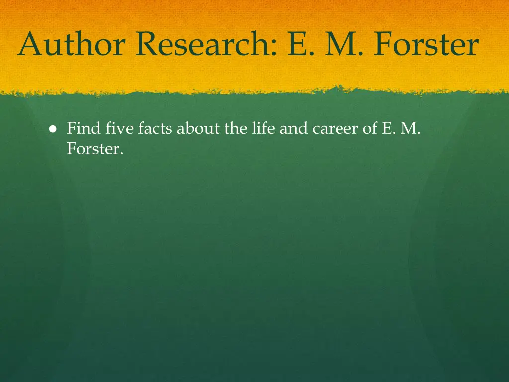 author research e m forster