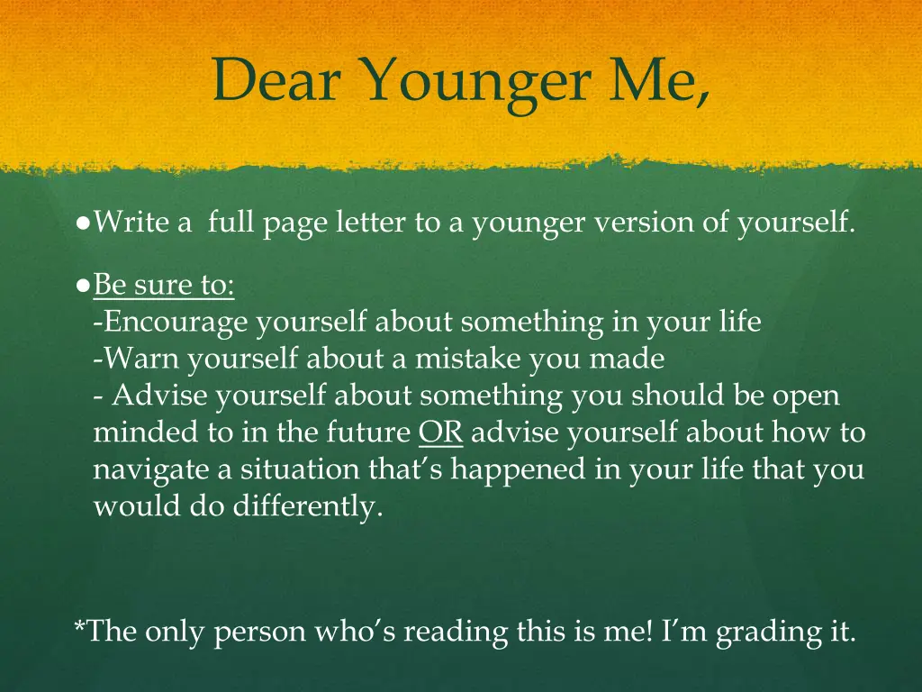 dear younger me