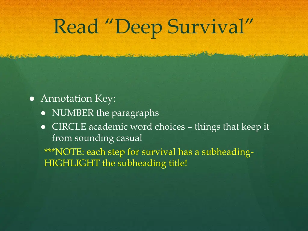 read deep survival