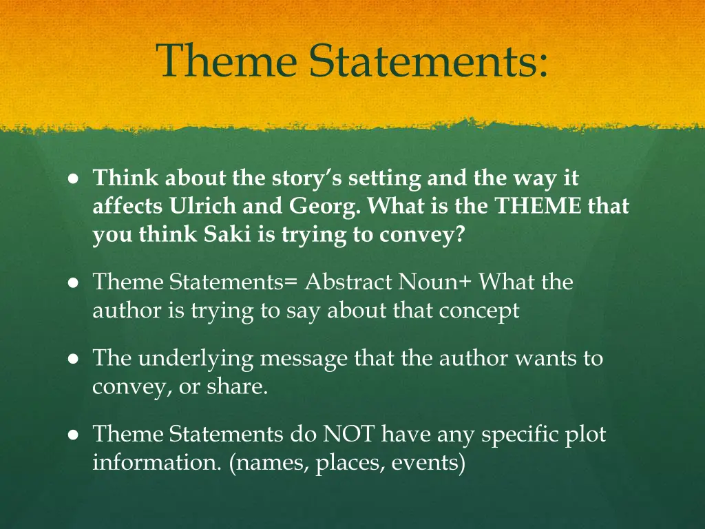 theme statements