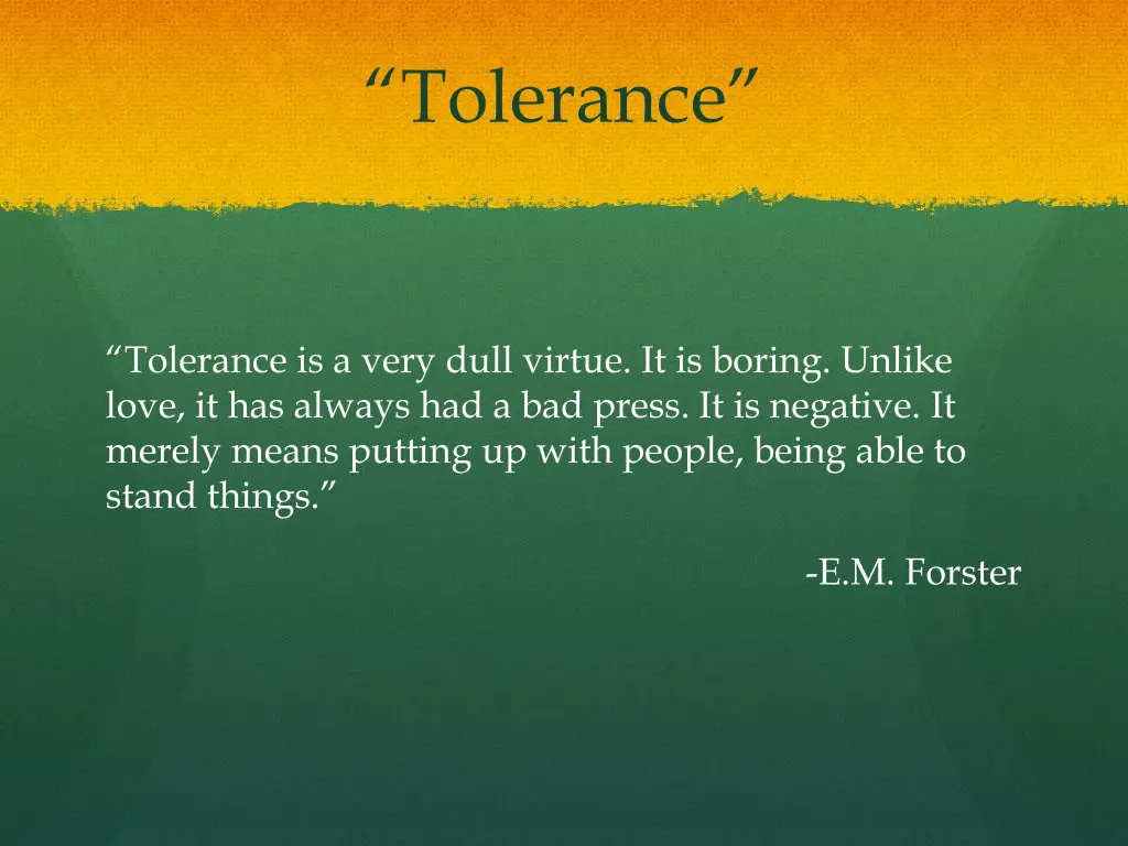 tolerance