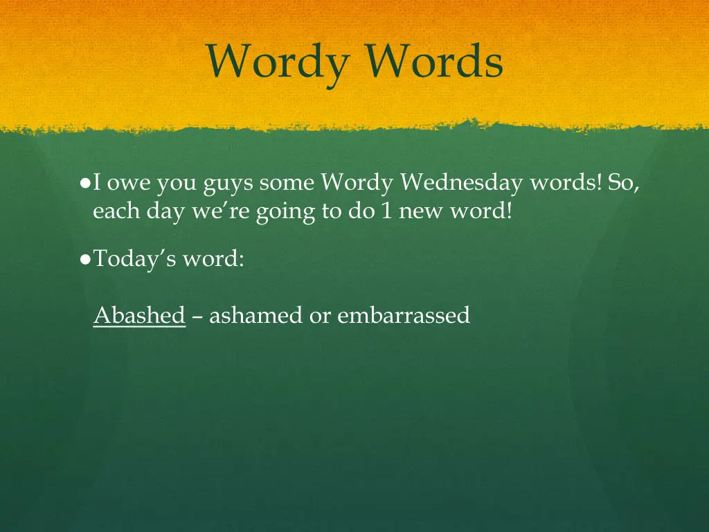 wordy words