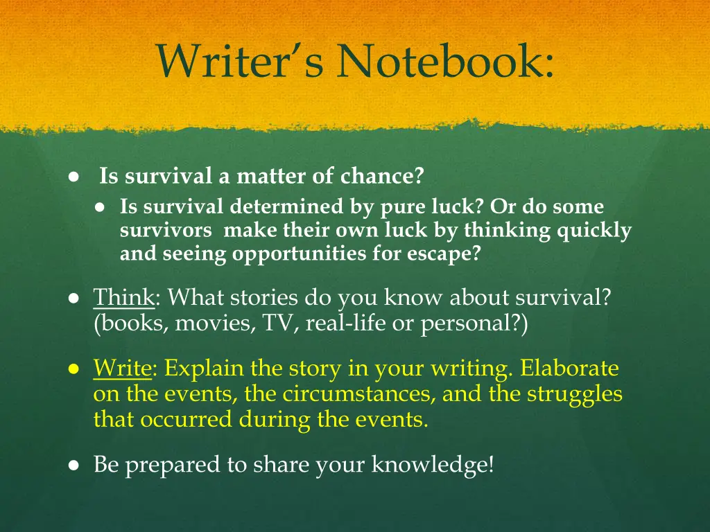 writer s notebook