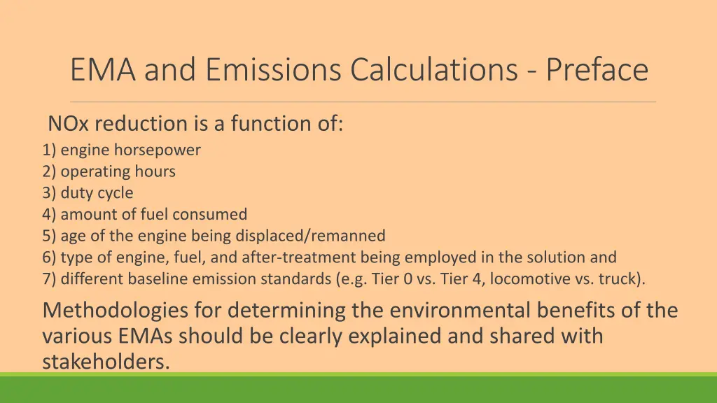 ema and emissions calculations preface