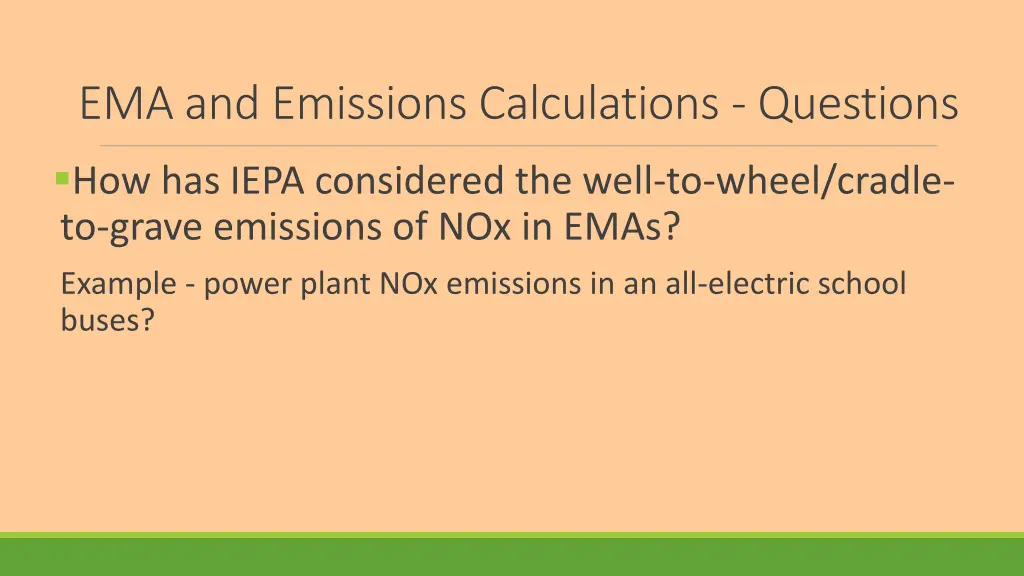 ema and emissions calculations questions 1