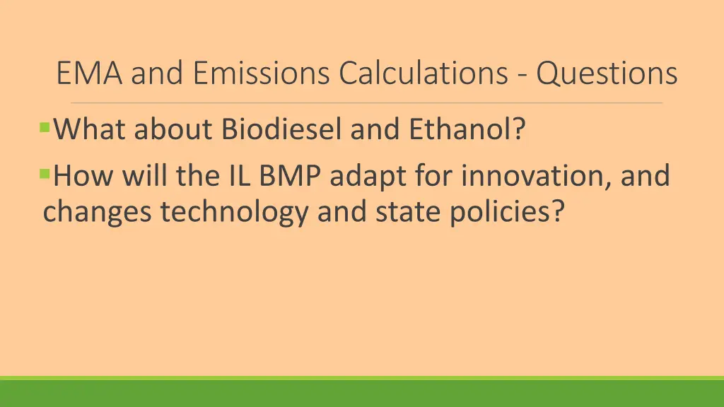 ema and emissions calculations questions what 1