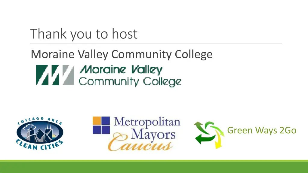 thank you to host moraine valley community college