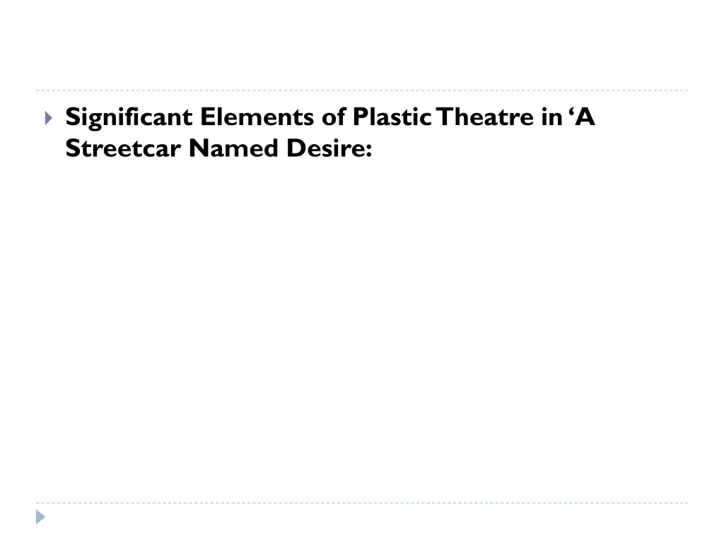 significant elements of plastic theatre