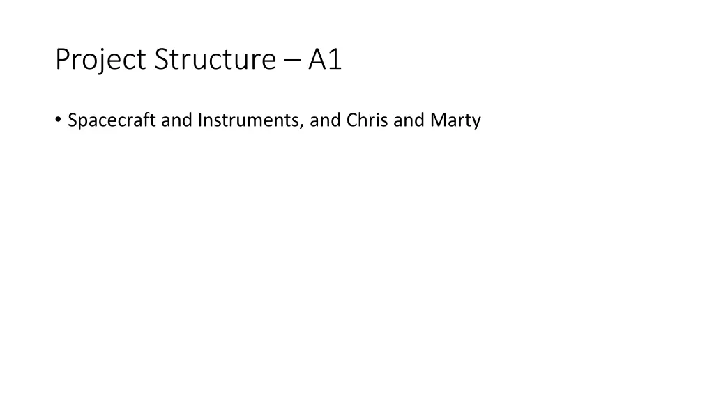 project structure a1