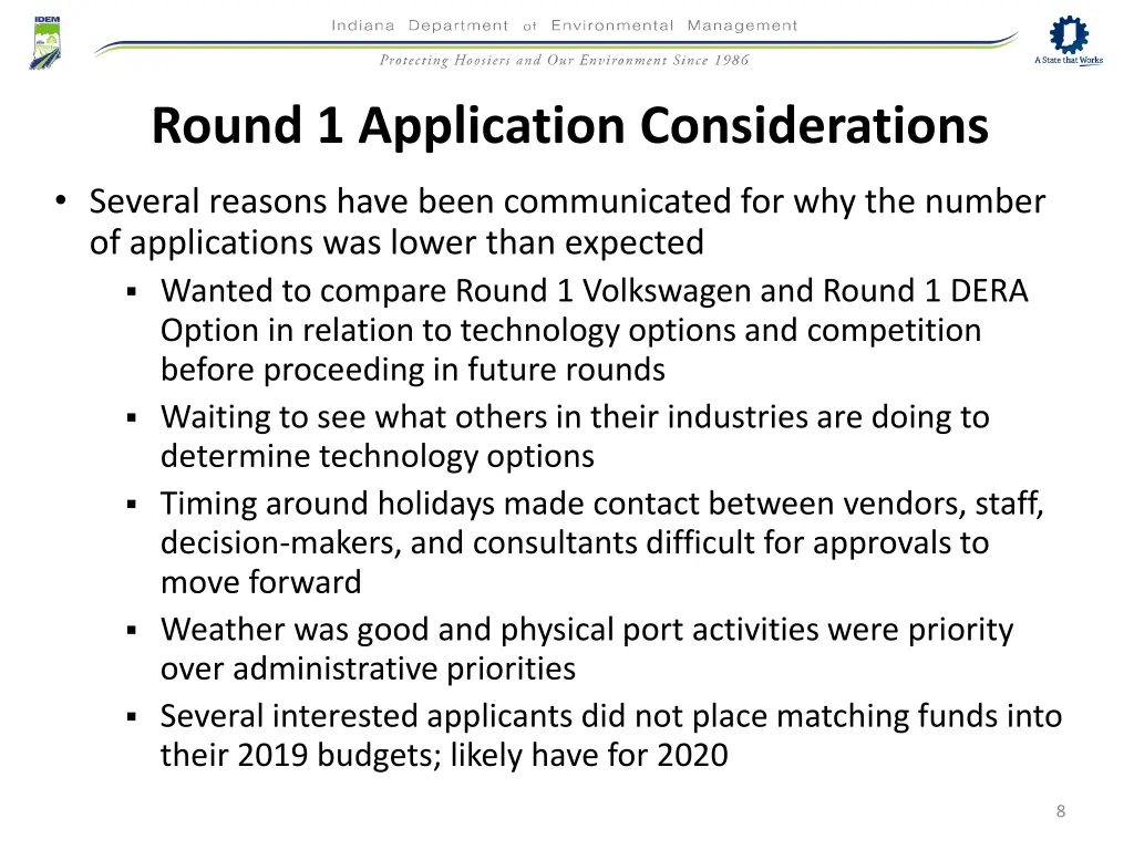 round 1 application considerations 1