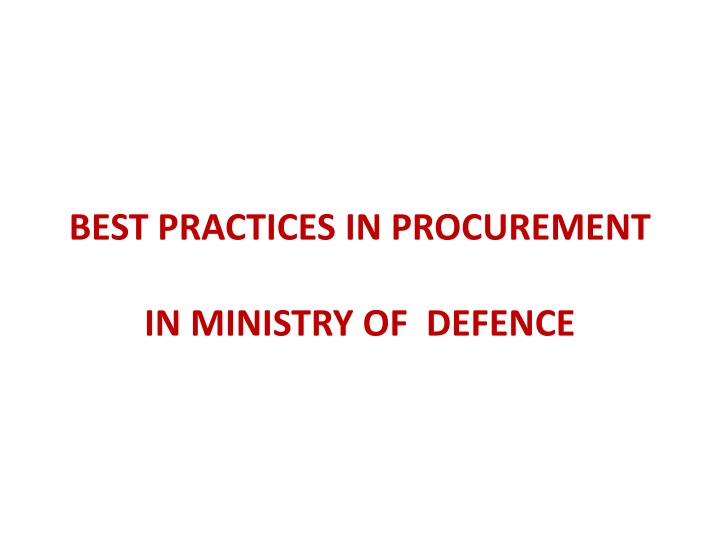 best practices in procurement