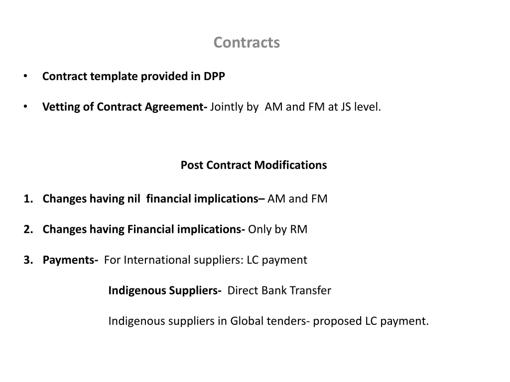 contracts