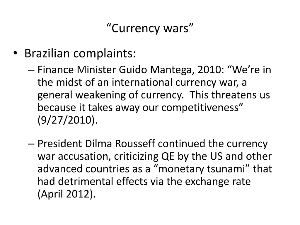 currency wars