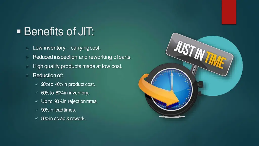 benefits ofjit