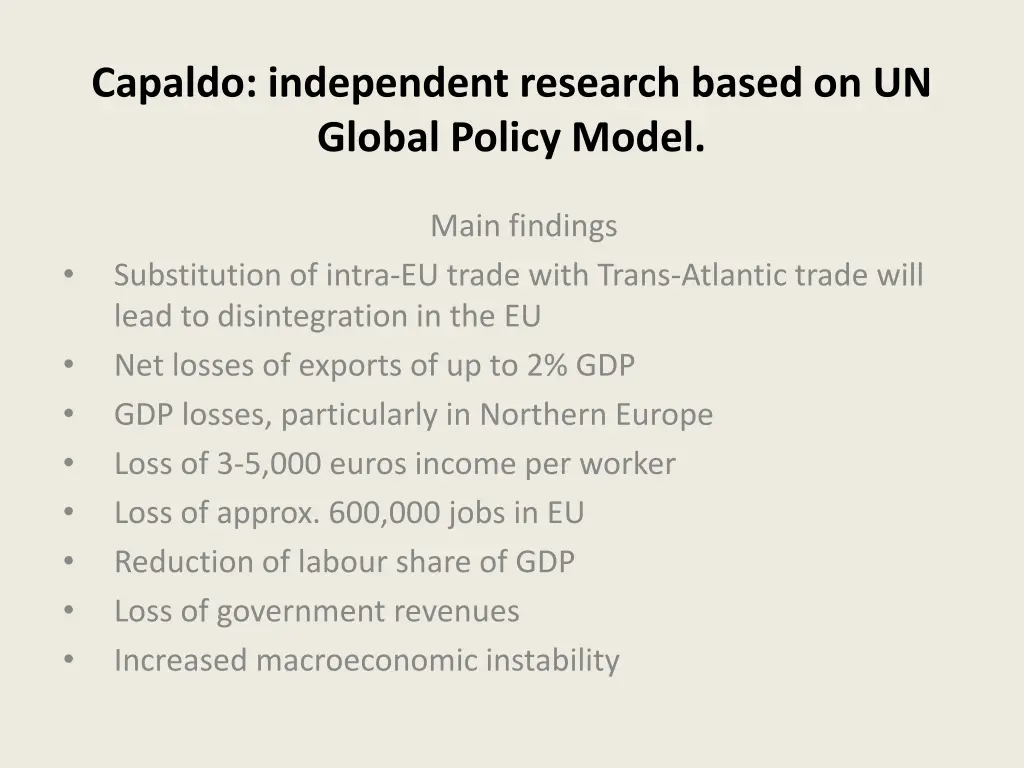 capaldo independent research based on un global